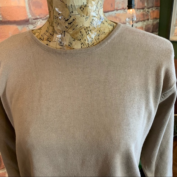 Wool Sweater Talbots Brown M Medium Classic Crew Neck - Picture 2 of 8
